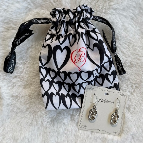 BRIGHTON NWT Interlok Braid Petite Leverback Earrings in Silver • Celtic Knot - Picture 3 of 13